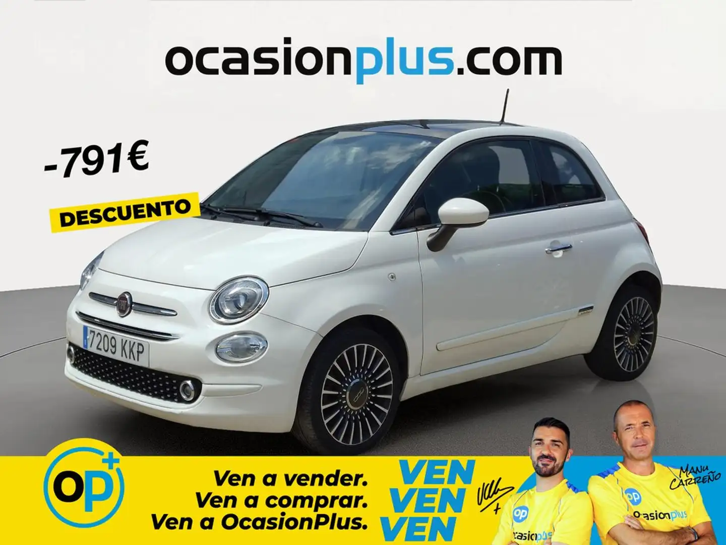 Fiat 500 1.2 Lounge Blanco - 1
