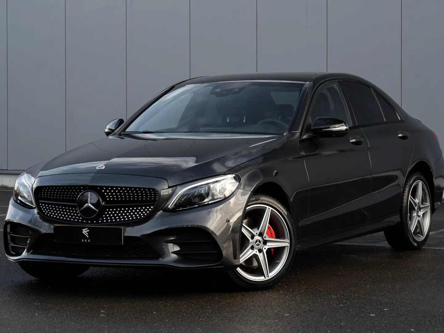 Mercedes-Benz C 200 4Matic AMG Line PANO/MEMORY/360/HEADUP/BURM Gris - 1