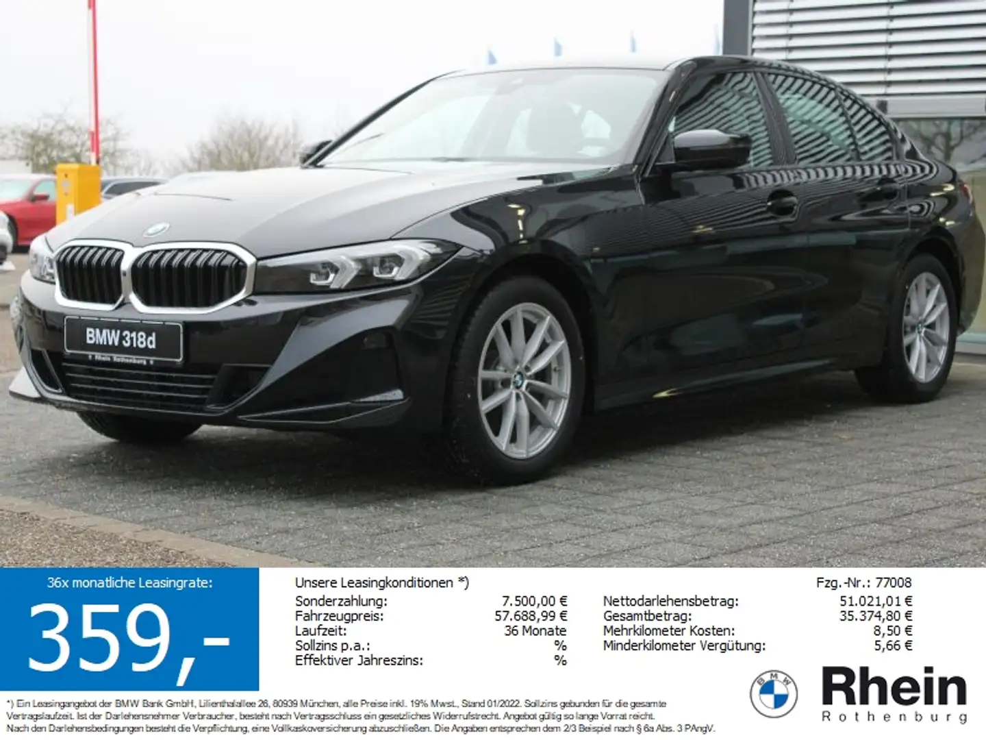 BMW 318 d Limousine *Schock dich selbst.* Noir - 1