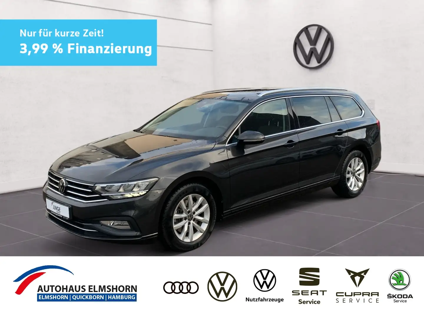 Volkswagen Passat Variant Business 2.0 TDI DSG 3,99% AHK NAV KAM APP LED 4x Grau - 1