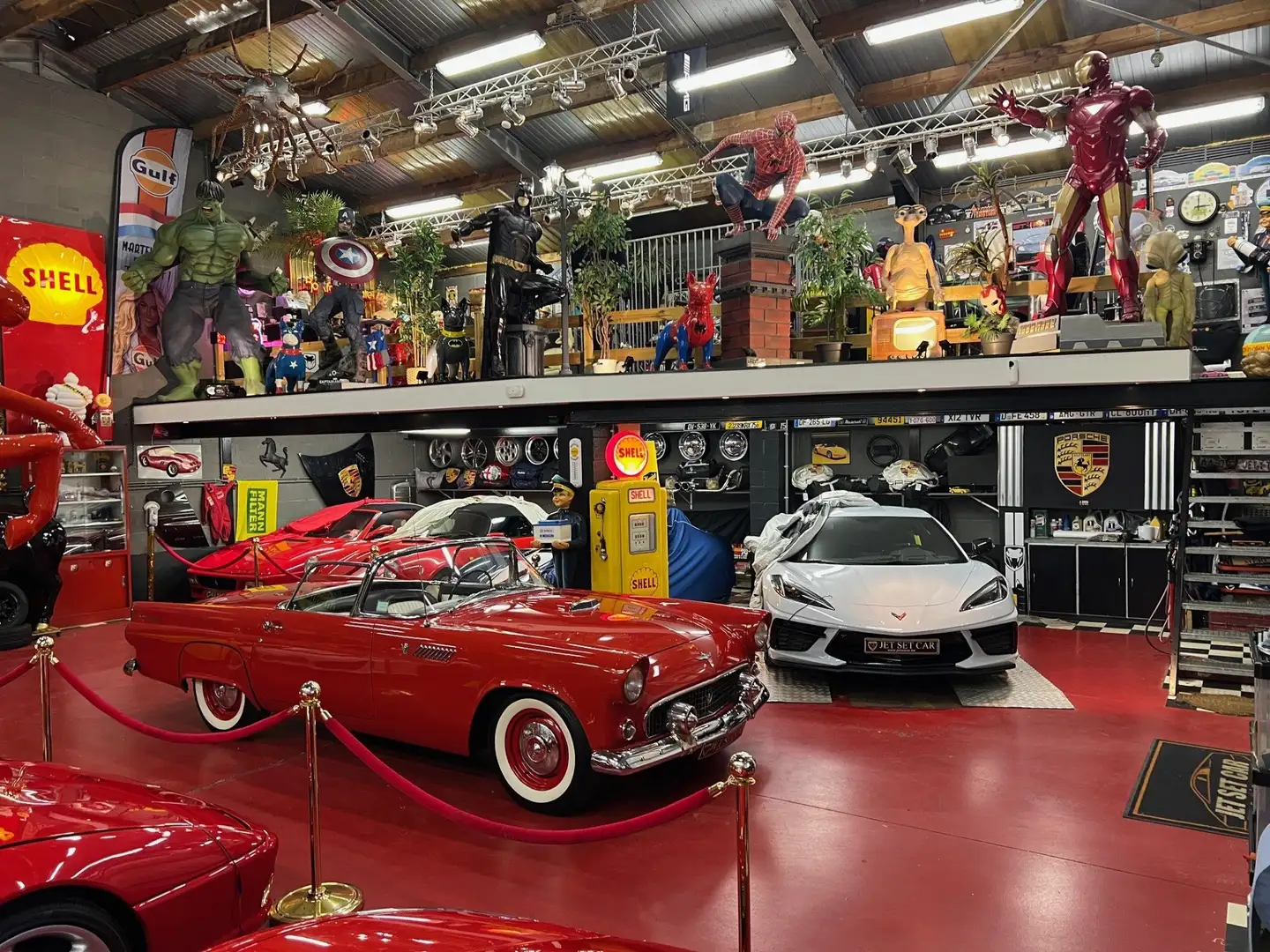 Ford Thunderbird Cabriolet 4800cc de 1955 *** Papier Belge *** Kırmızı - 2