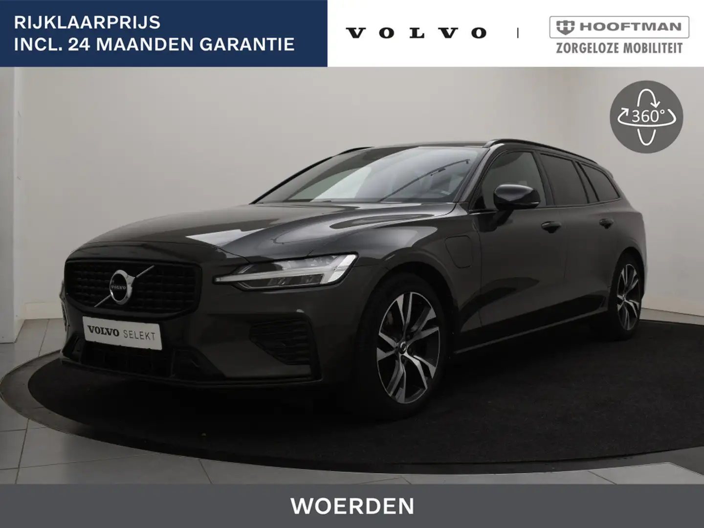 Volvo V60 T6 PLUG-IN HYBRID LONG RANGE PLUS DARK STOELVERWAR Grijs - 1