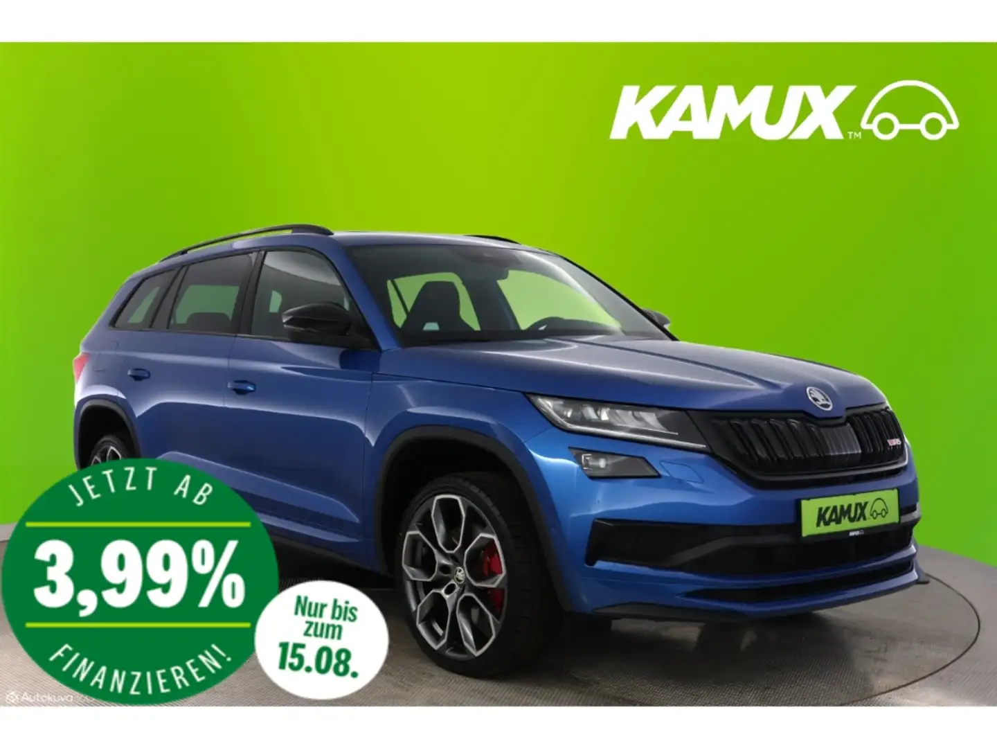 Skoda Kodiaq 2.0BiTDI 4x4 DSG RS+LED+NAVI+VIRTUAL+PANO Blau - 1