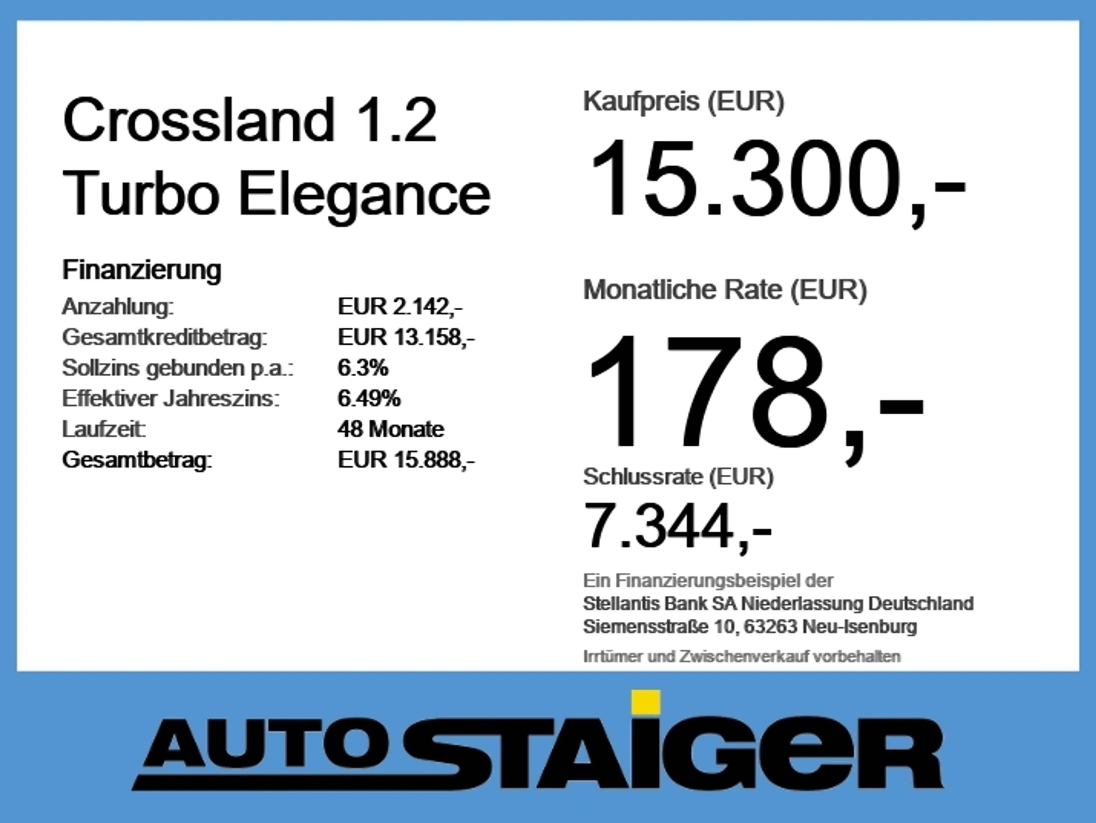 Opel Crossland 1.2 Turbo Elegance SHZ+2xKlima+Kam.+LM — photo 6