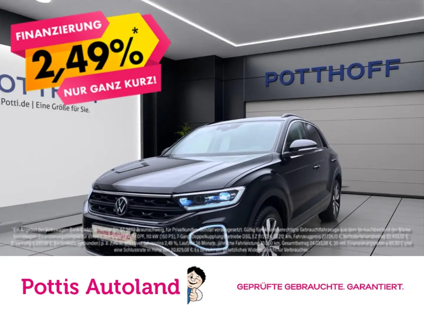 Volkswagen T-Roc 2.0 TDI DSG GOAL NAVI AHK KLIMA KAMERA Schwarz - 1