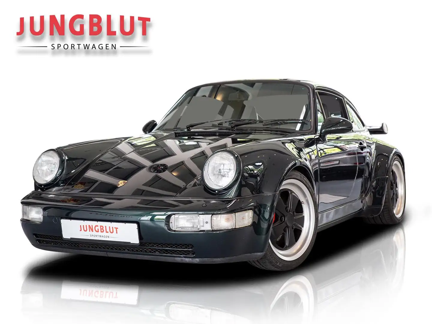 Porsche 964 911 3.3 Turbo Coupé+PTS Tannengrünmet.+Motorrevisi Vert - 1