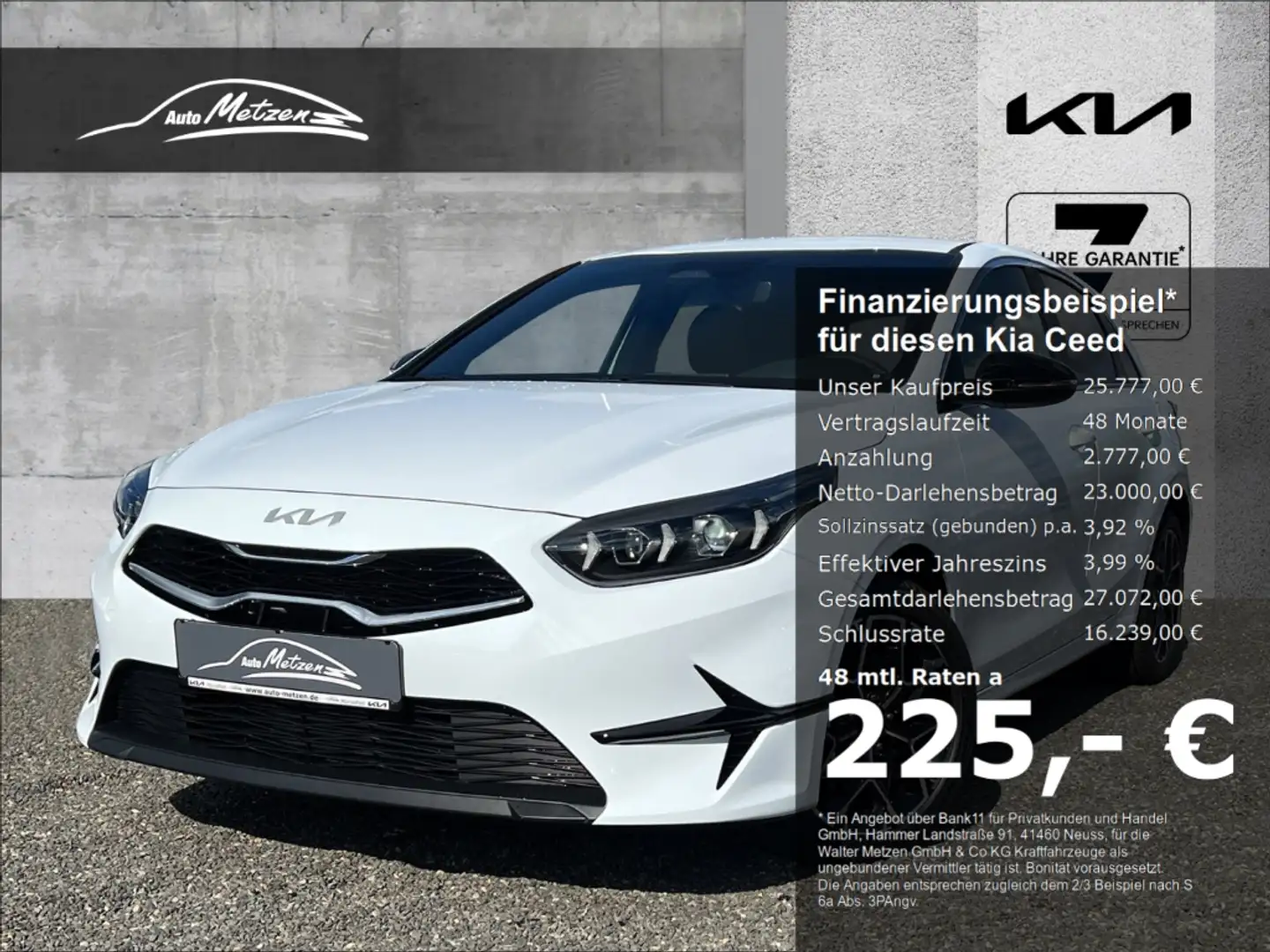 Kia Ceed / cee'd 1.5 T-GDI Nightline Navi Digitales Cockpit Soundsy Weiß - 1