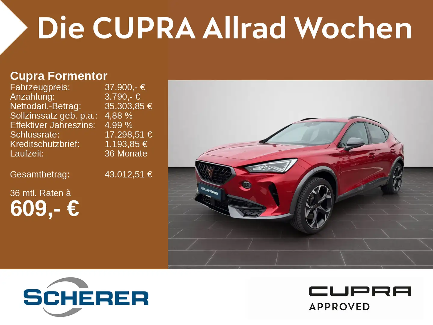 CUPRA Formentor VZ 2.0 TSI 4Drive PANO AHK SHZ Rot - 1