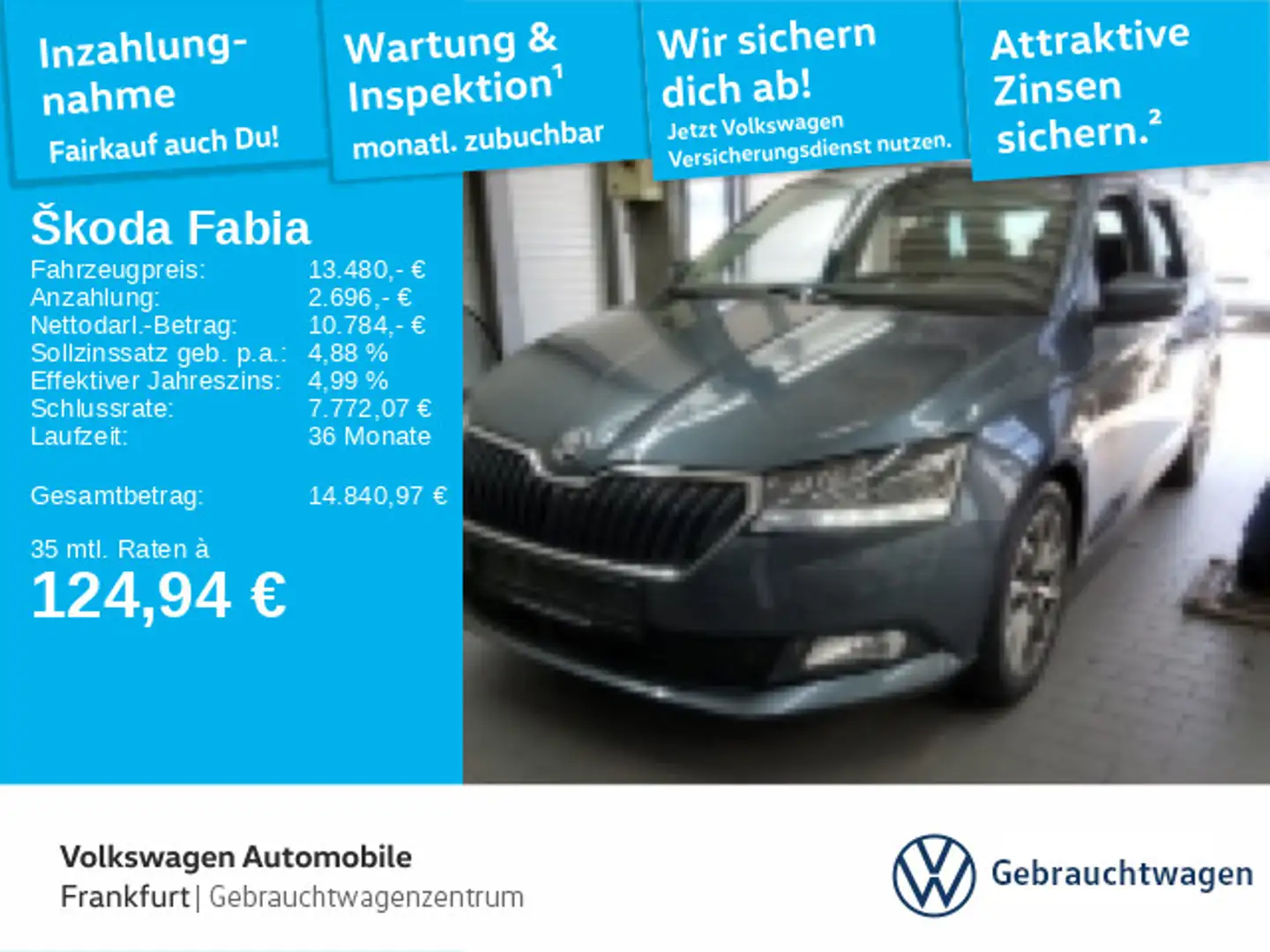 Skoda Fabia Combi 1.0 TSI Clever Grau - 1