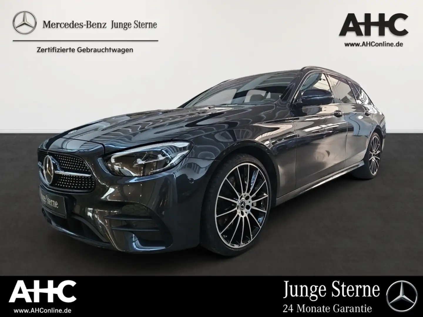 Mercedes-Benz E 400 dT 4M AMG AHK HUD Airmatic Sitzklim Massag Grau - 1