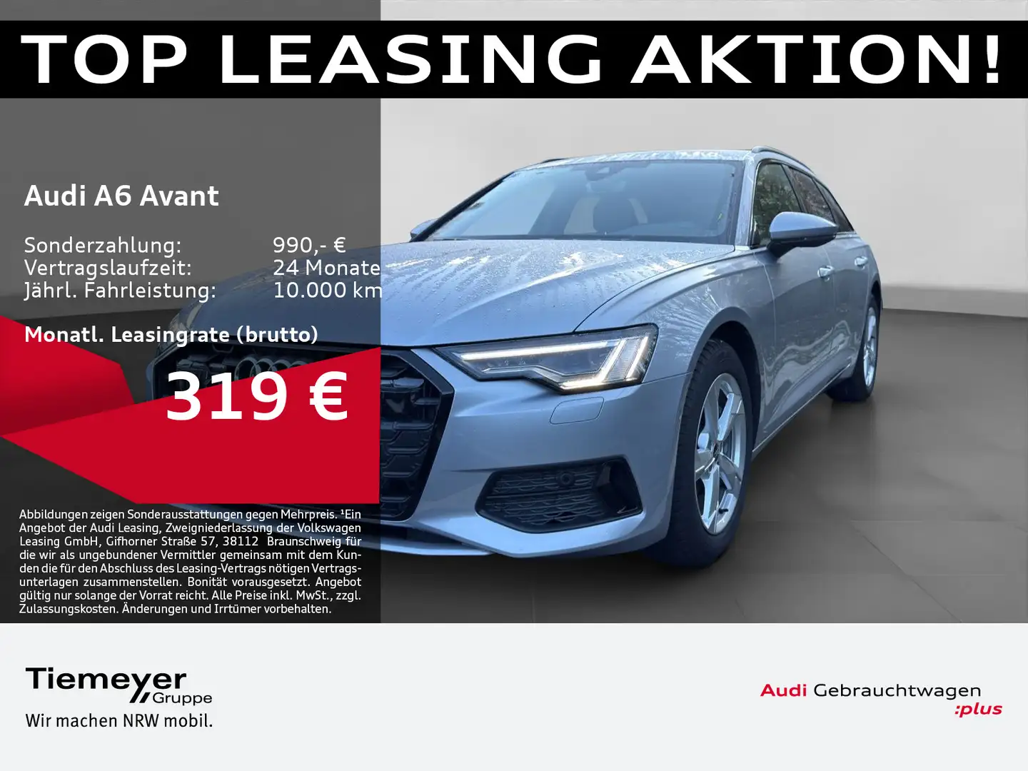 Audi A6 45 TDI Q ADVANCED MATRIX KAMERA AHK LED Silber - 1