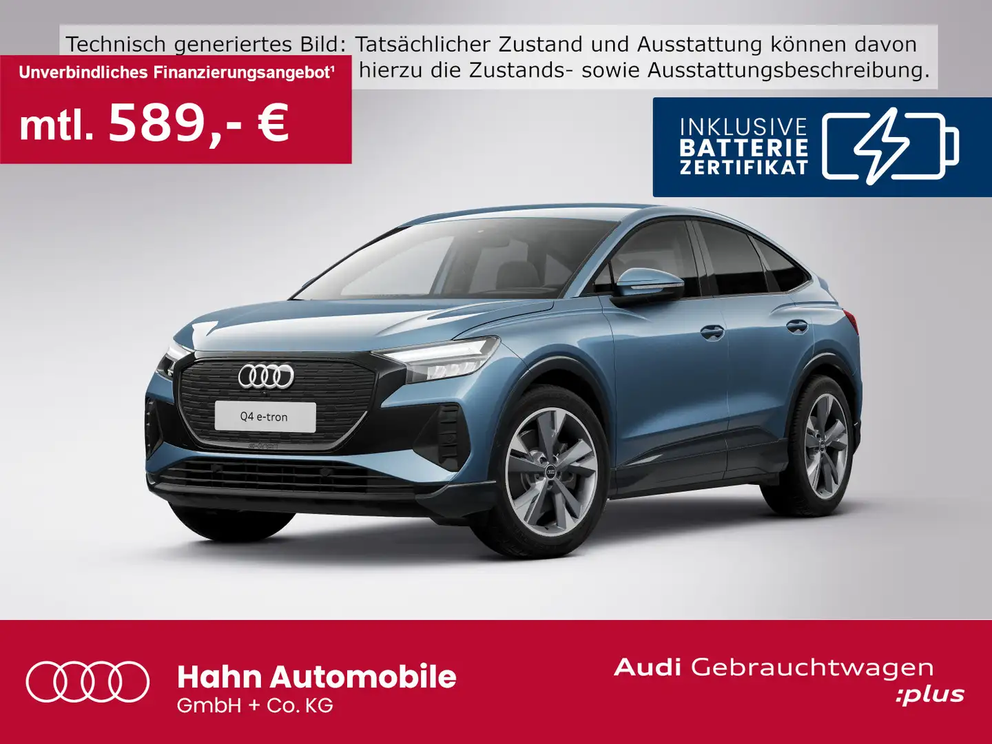 Audi Q4 e-tron Q4 45 e-tron quattro S-trc 360°AHK HUD LED SONOS Blau - 1