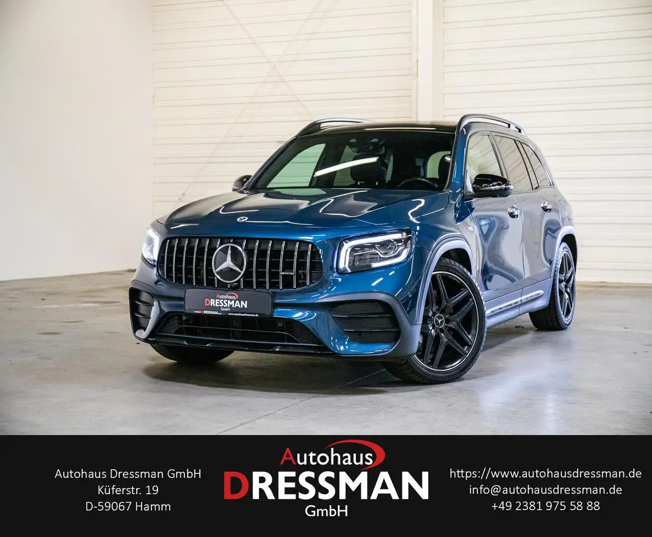 Mercedes-Benz GLB 35 AMG 4M MULTIBEAM PANO 360° HuD ACC CARBON Blau - 1