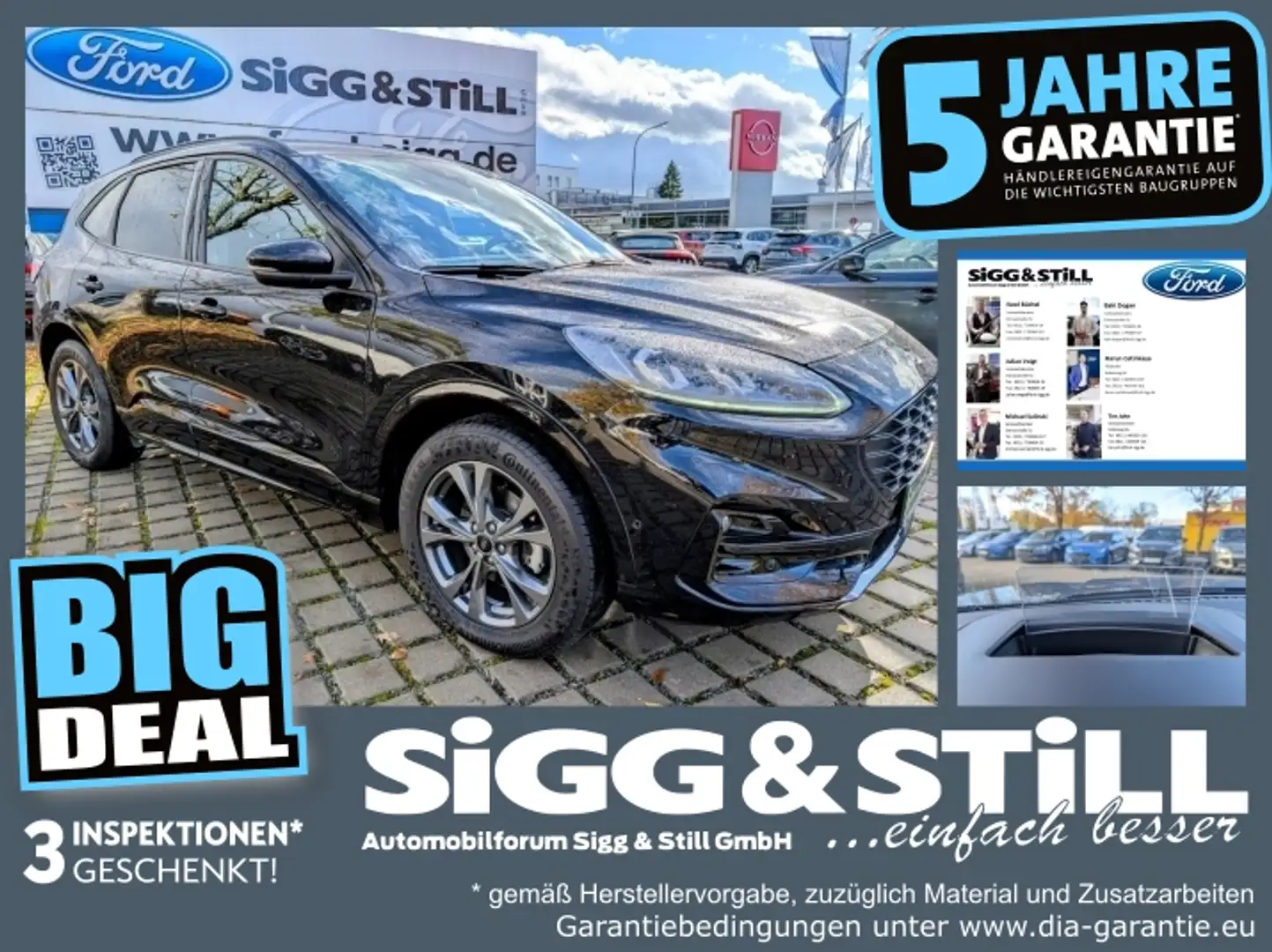 Ford Kuga 2.5 PHEV ST-Line LED*ACC*HUD*4xSHZ*2xCAM*PDC Zwart - 1