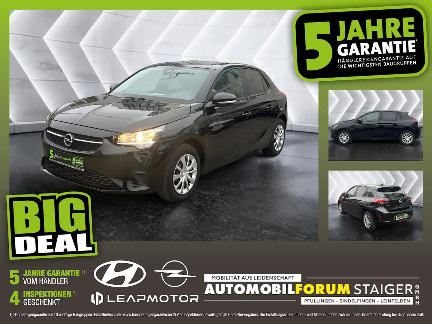 Opel Corsa F 1.2 Edition Kam. Navi PDC SHZ SpurH Noir - 1