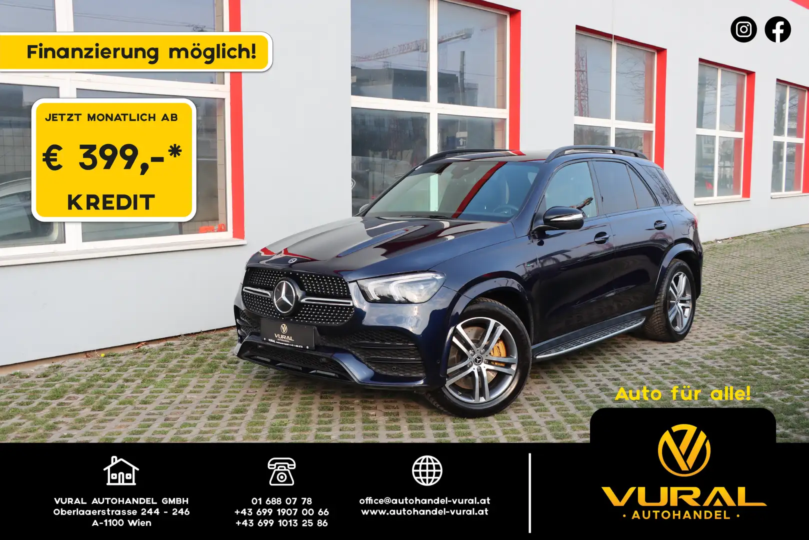 Mercedes-Benz GLE 350 de 4Matic AMG-Line | 360° Kamera | ACC |Keyless Blau - 1