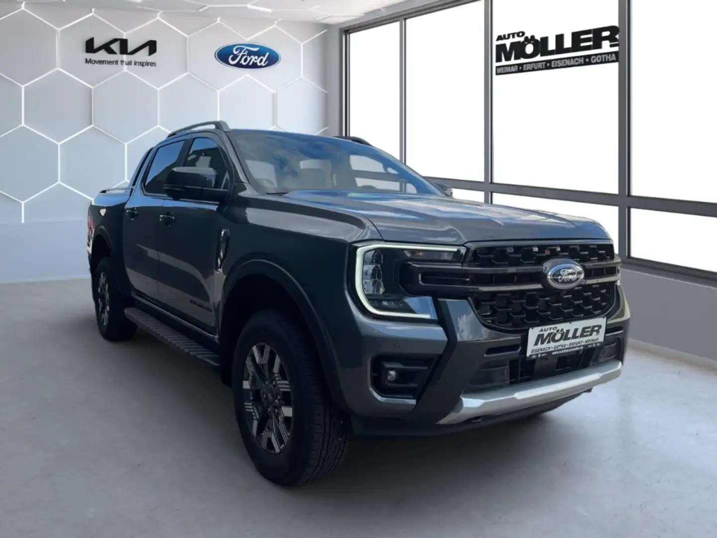 Ford Ranger 2.3 DoKa PHEV Wildtrak Allrad 360°Kamera Klimaauto Gris - 2
