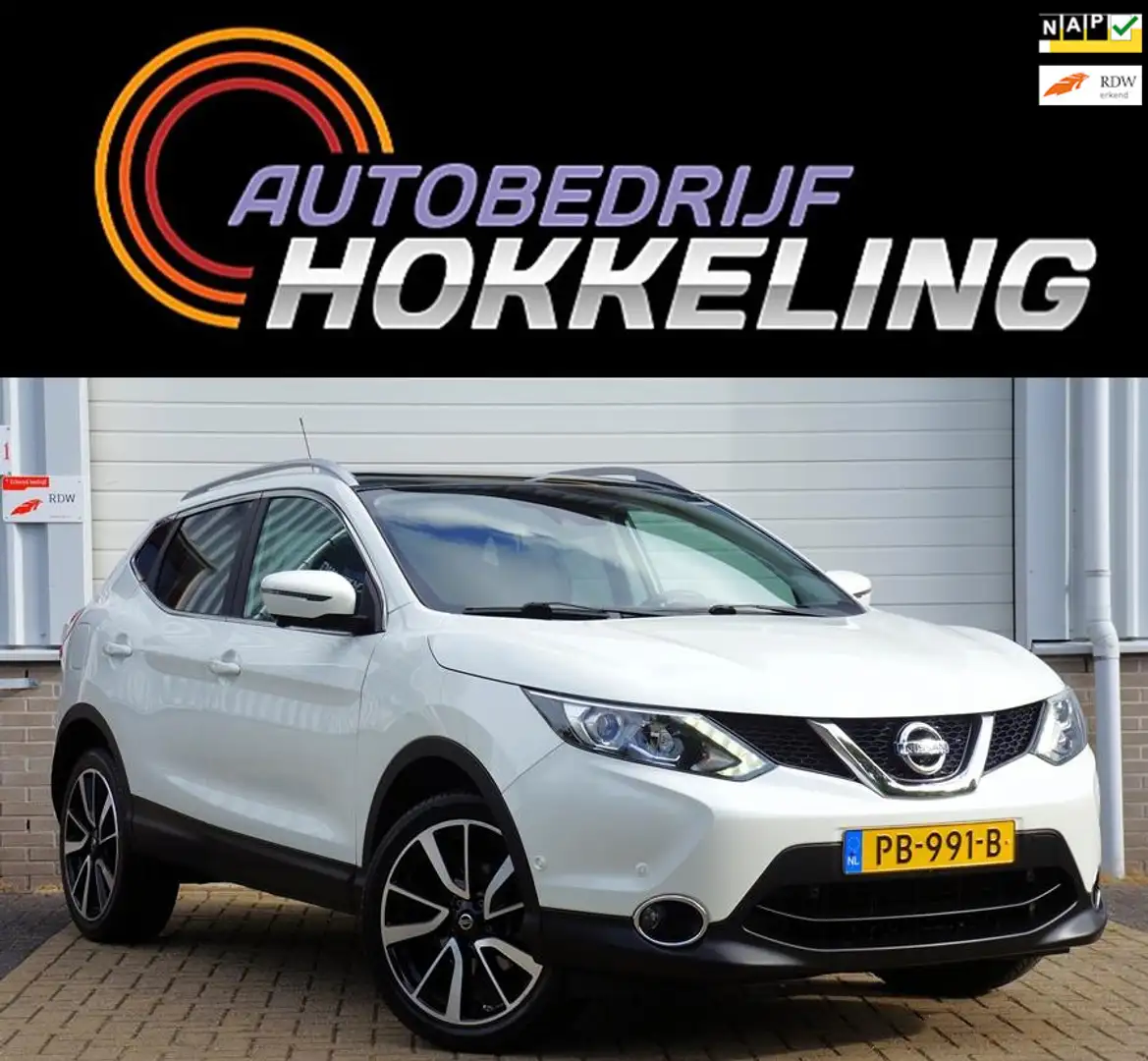 Nissan Qashqai 1.6 DIG-T Tekna 163pk; Panorama+Leder+360 Camera ! Blanc - 1