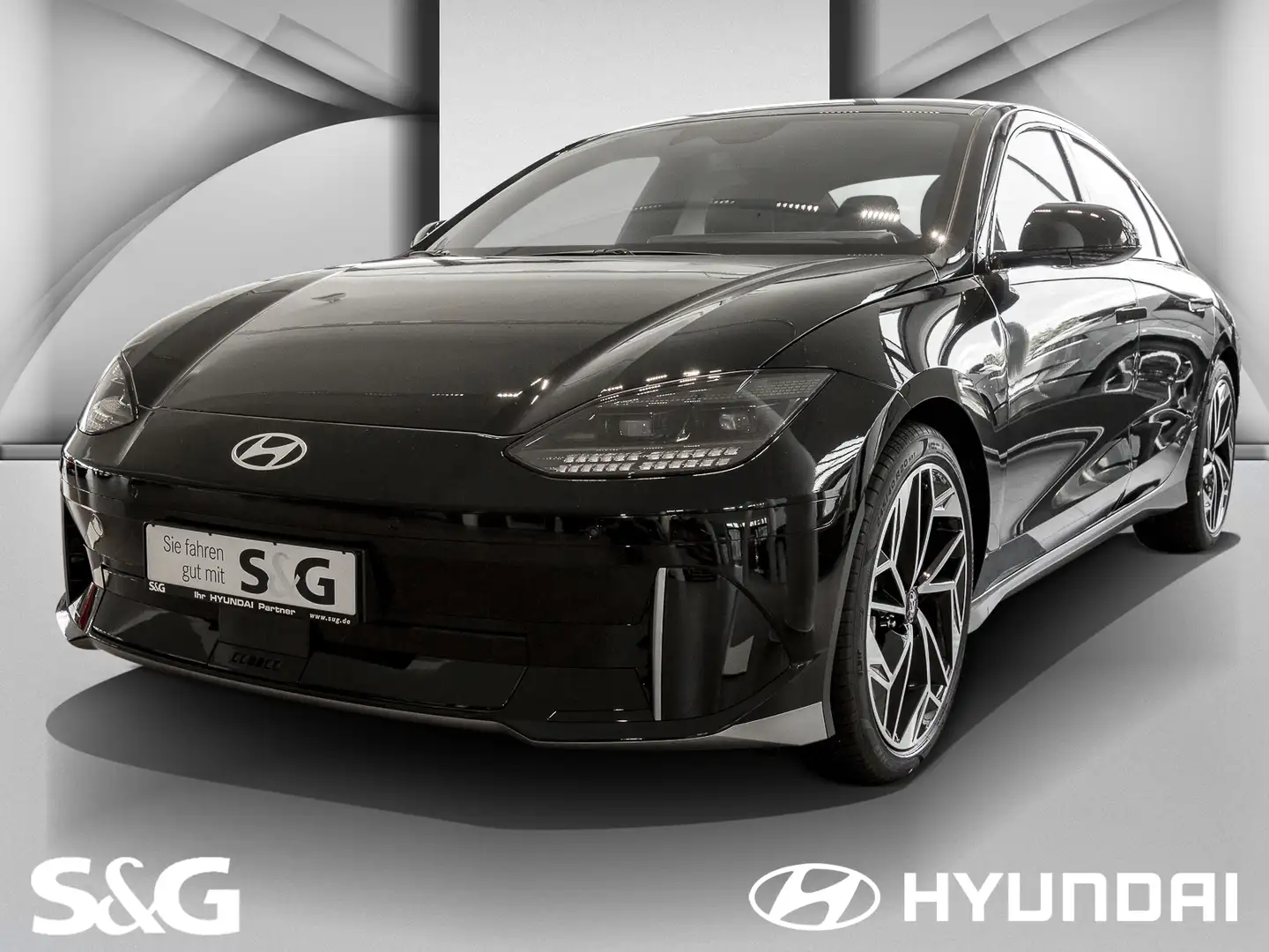 Hyundai IONIQ 6 LEDER+EL.SITZE+HEAD-UP+MATRIX-LED+SOFORT Schwarz - 1