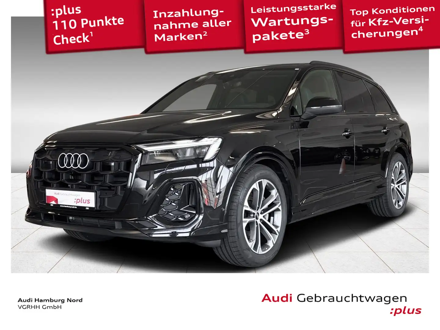 Audi Q7 50 TDI quat. S line AHK HeadUp 7Sitze Matrix Schwarz - 1