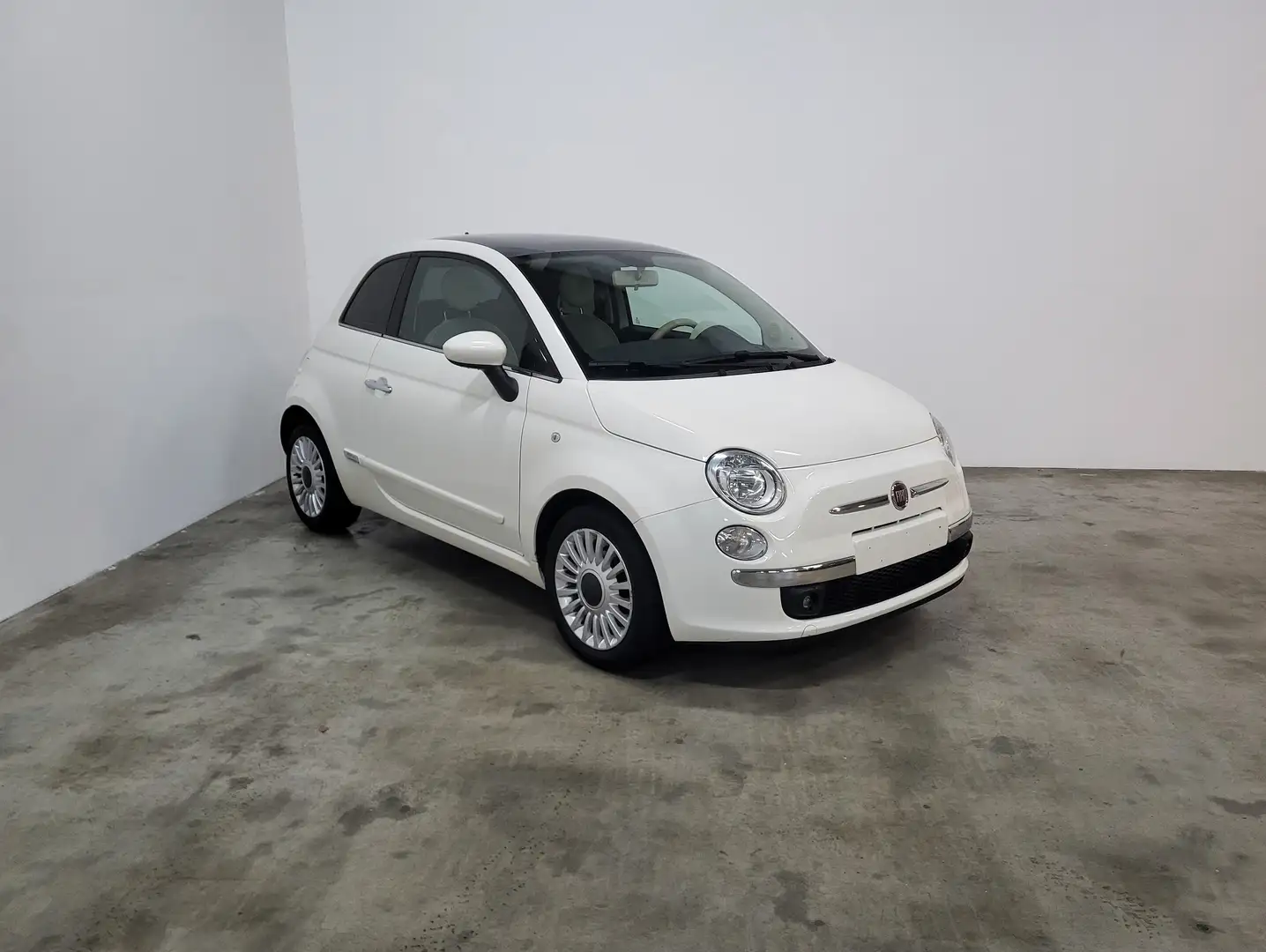 Fiat 500 1.2 Dualogic Lounge * TOIT PANO. * AIRCO * Blanc - 2
