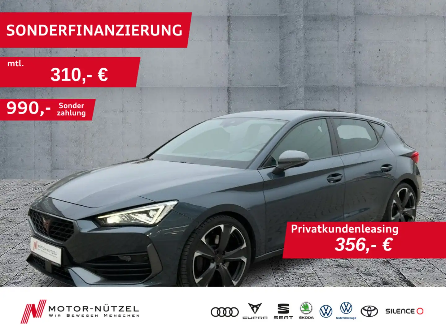 CUPRA Leon VZ 2.0 TSI DSG LED+ACC+DCC+NAVI+APP+SHZ+RFK Gris - 1