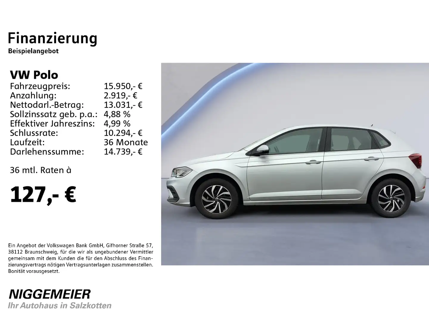 Volkswagen Polo 1.0 LIFE NAVI+LED+KAMERA+ALLWETTER Zilver - 2