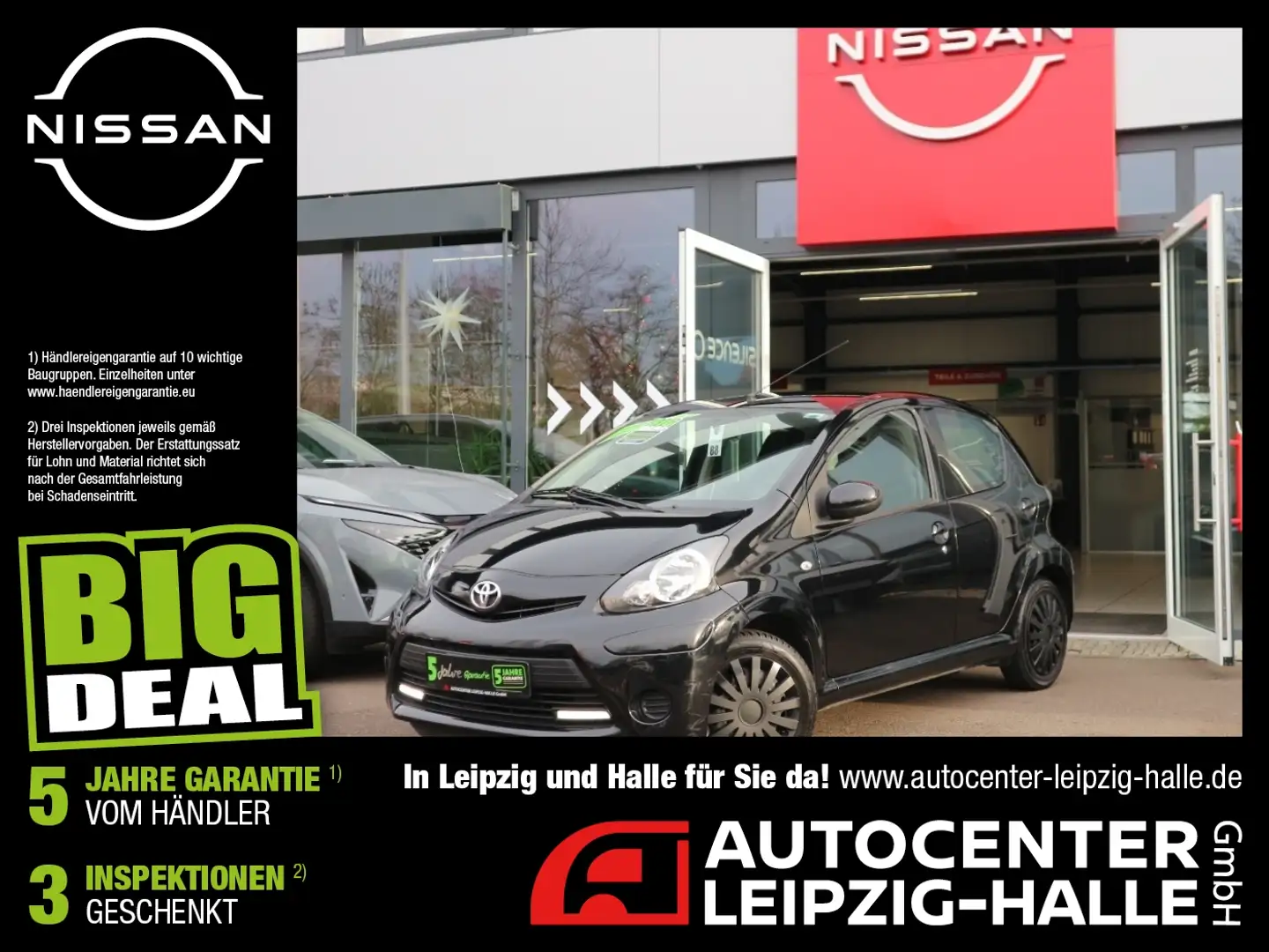 Toyota Aygo 1.0 Cool Klima wenig km Inspektion+TÜV neu Schwarz - 1