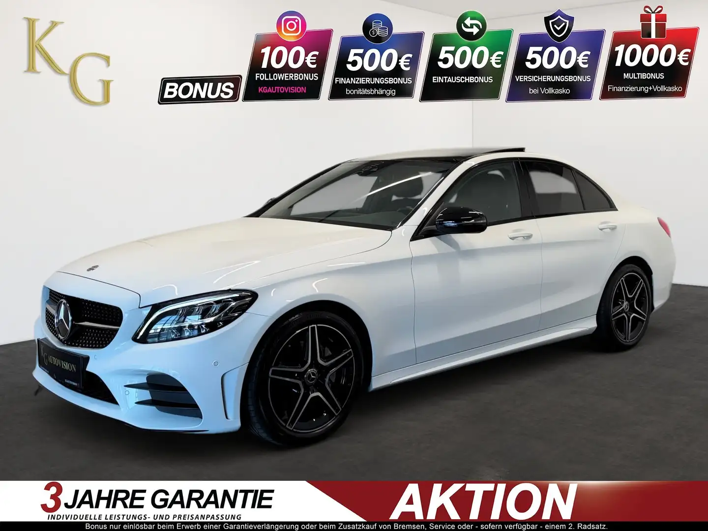 Mercedes-Benz C 200 AMG Line ab ca. 235€ monatlich Weiß - 1