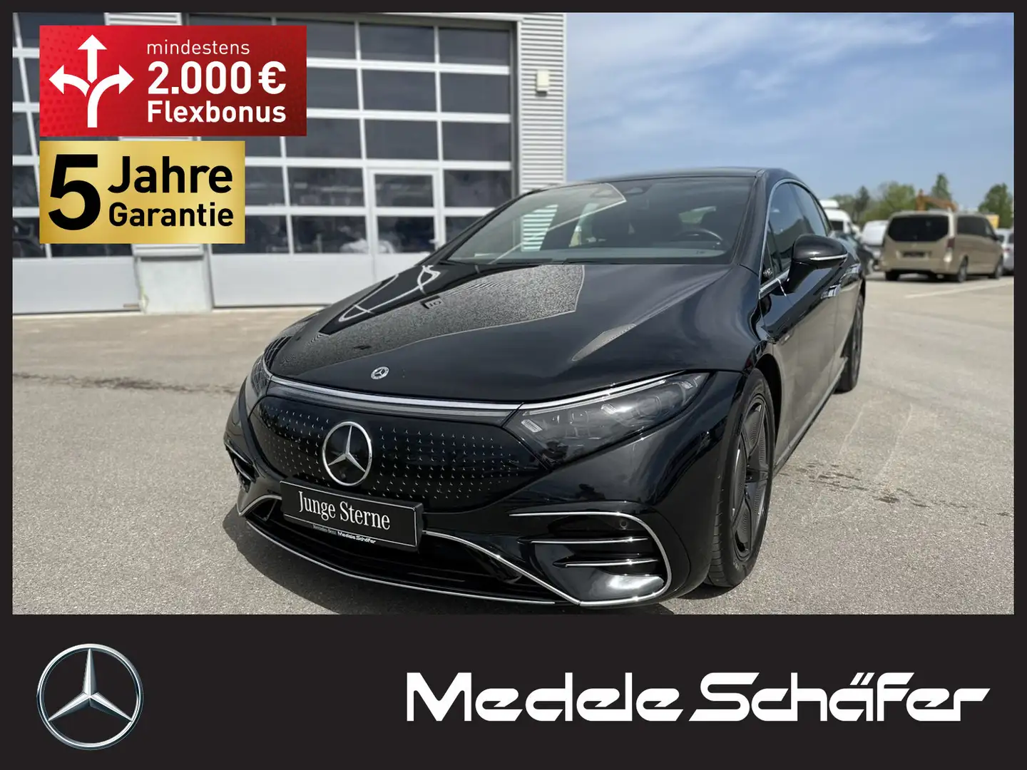 Mercedes-Benz EQS EQS 450 4M AMG 20" Fond+ PanoSD HA-Lenk Sounds. Zwart - 1
