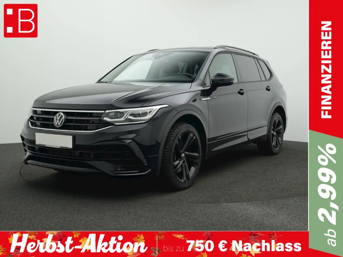 Volkswagen Tiguan Allspace 2.0 TDI DSG 4Mo. R-LINE BLACK 7-SITZE AHK NAVI KAM Schwarz - 1