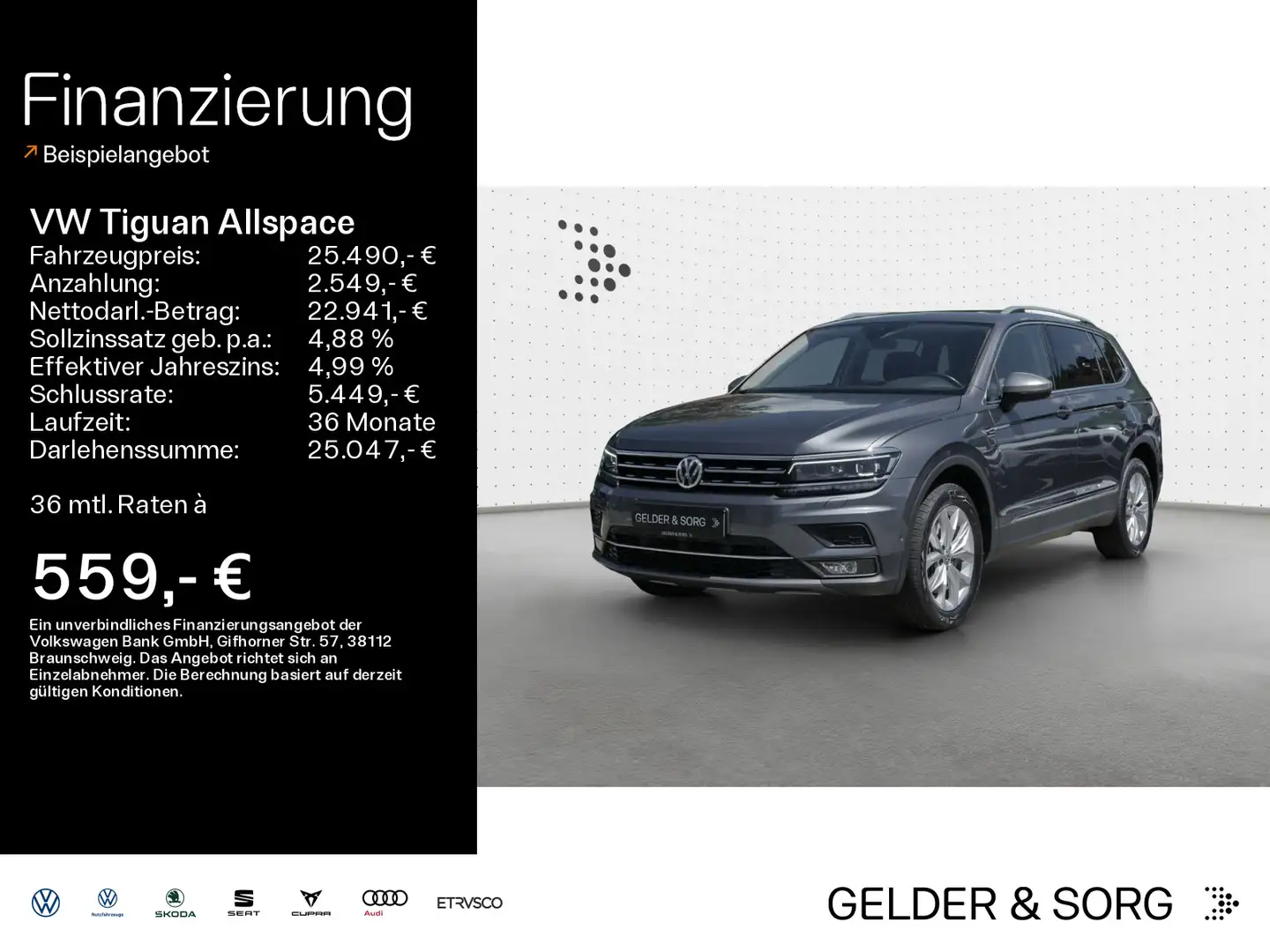 Volkswagen Tiguan Allspace 2.0 TSI 4M DSG Highline RFK*NAV* Grigio - 1