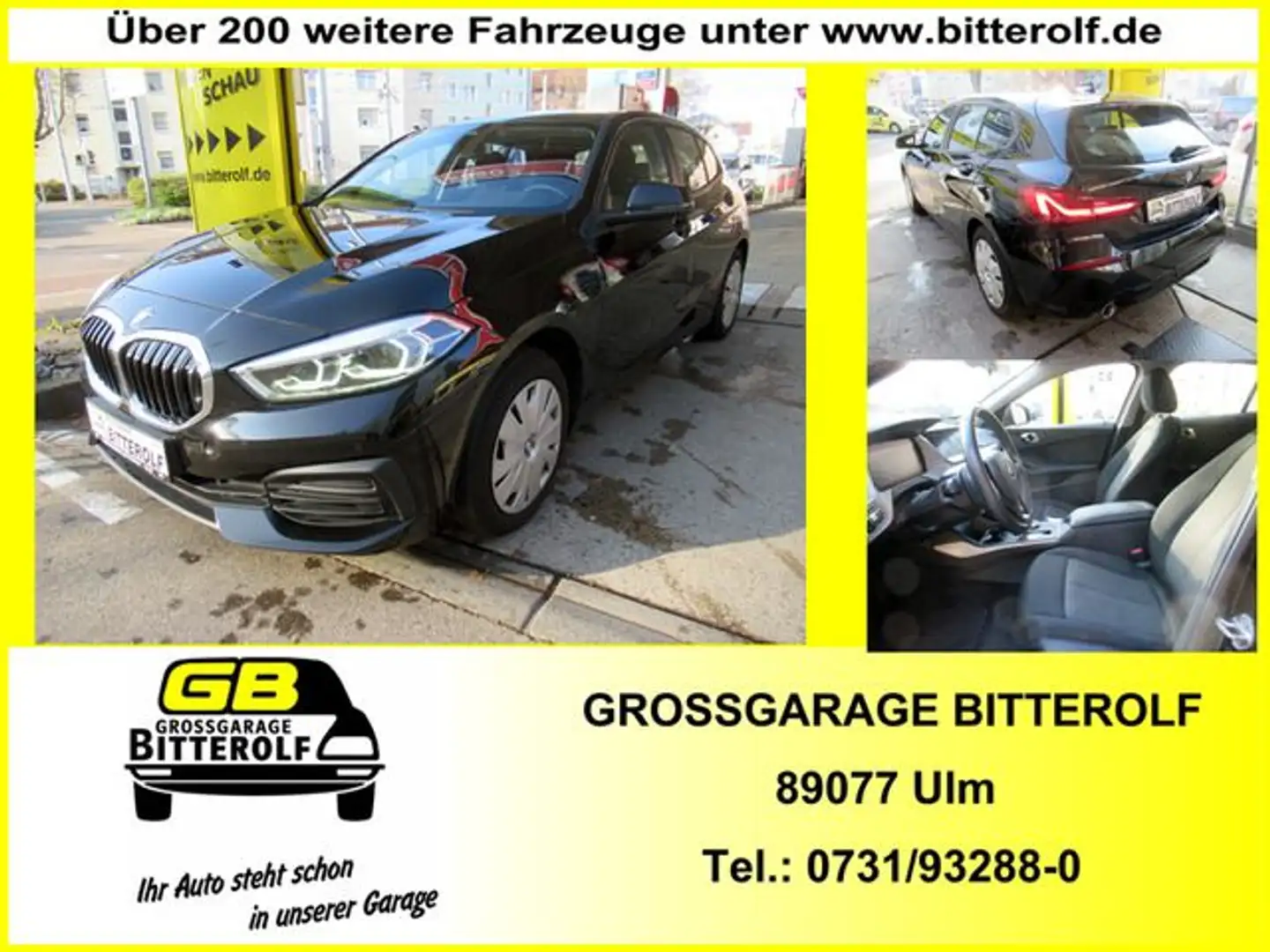 BMW 116 d Automatik 5tg Navi/Virt/SHZ/LED/PDC Schwarz - 1