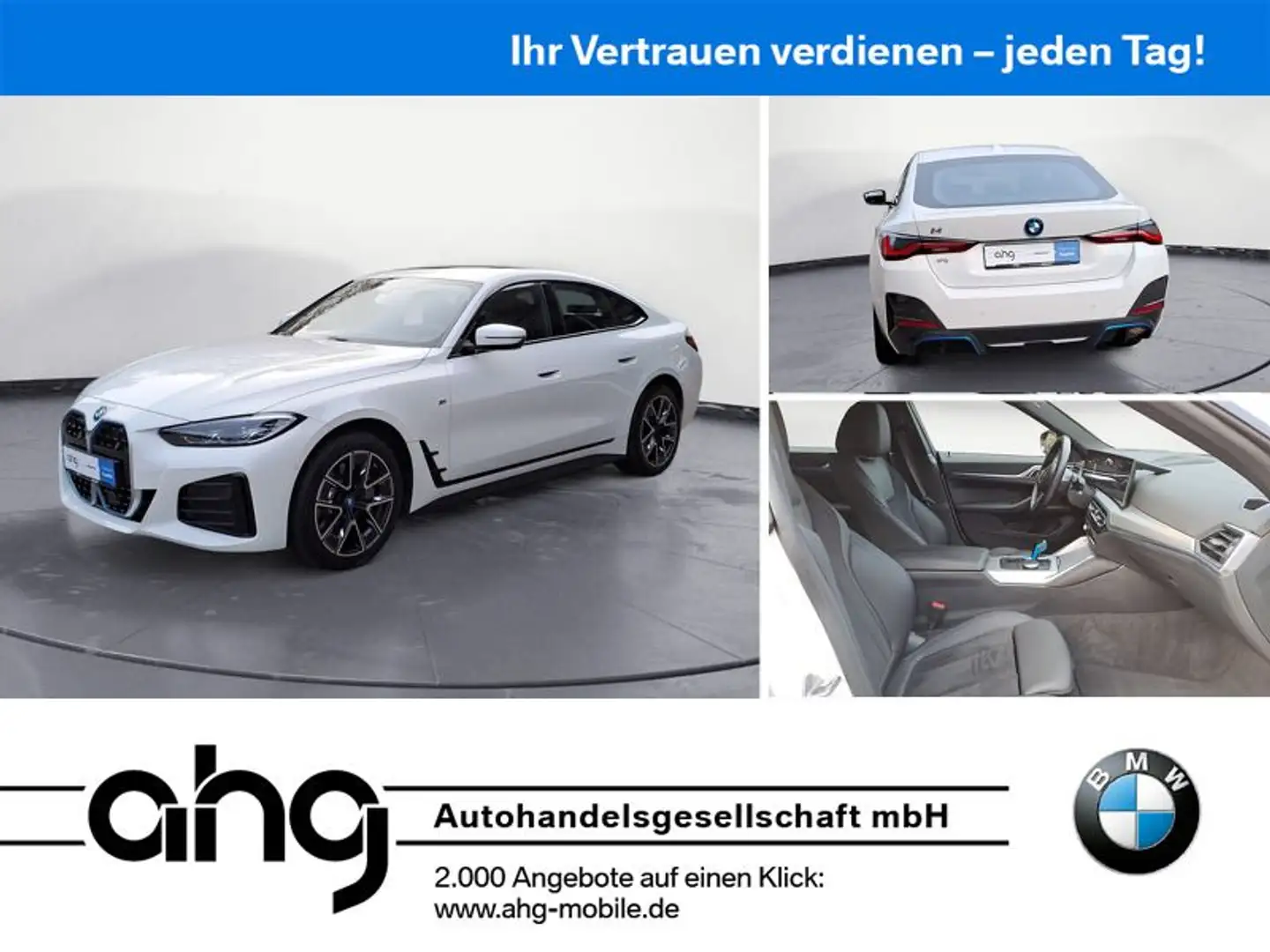 BMW i4 eDrive40 M Sport Klimaaut. Glasdach HIFI Blanc - 1