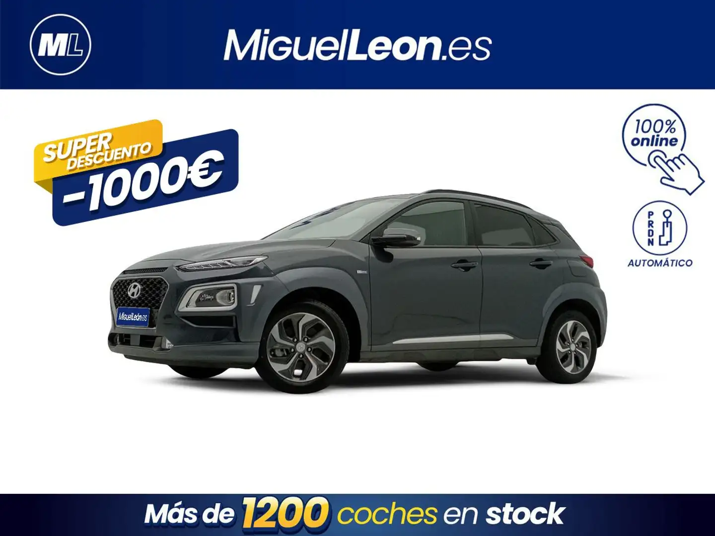 Hyundai KONA 1.6 GDI HEV Tecno Red DT Gris - 1