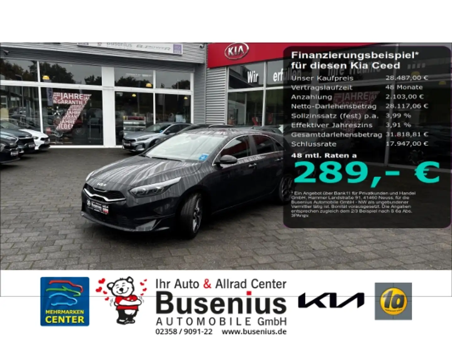 Kia Ceed / cee'd 1,5T DCT Ultimate +Style+Sound+Navi+17Zoll Fekete - 1