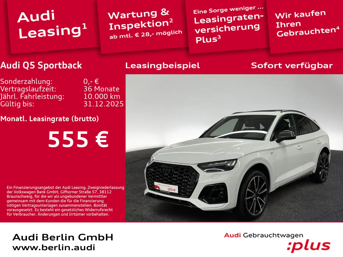 Audi Q5 S line 40 TFSI qu.S tr. AHK STDHZG Weiß - 1