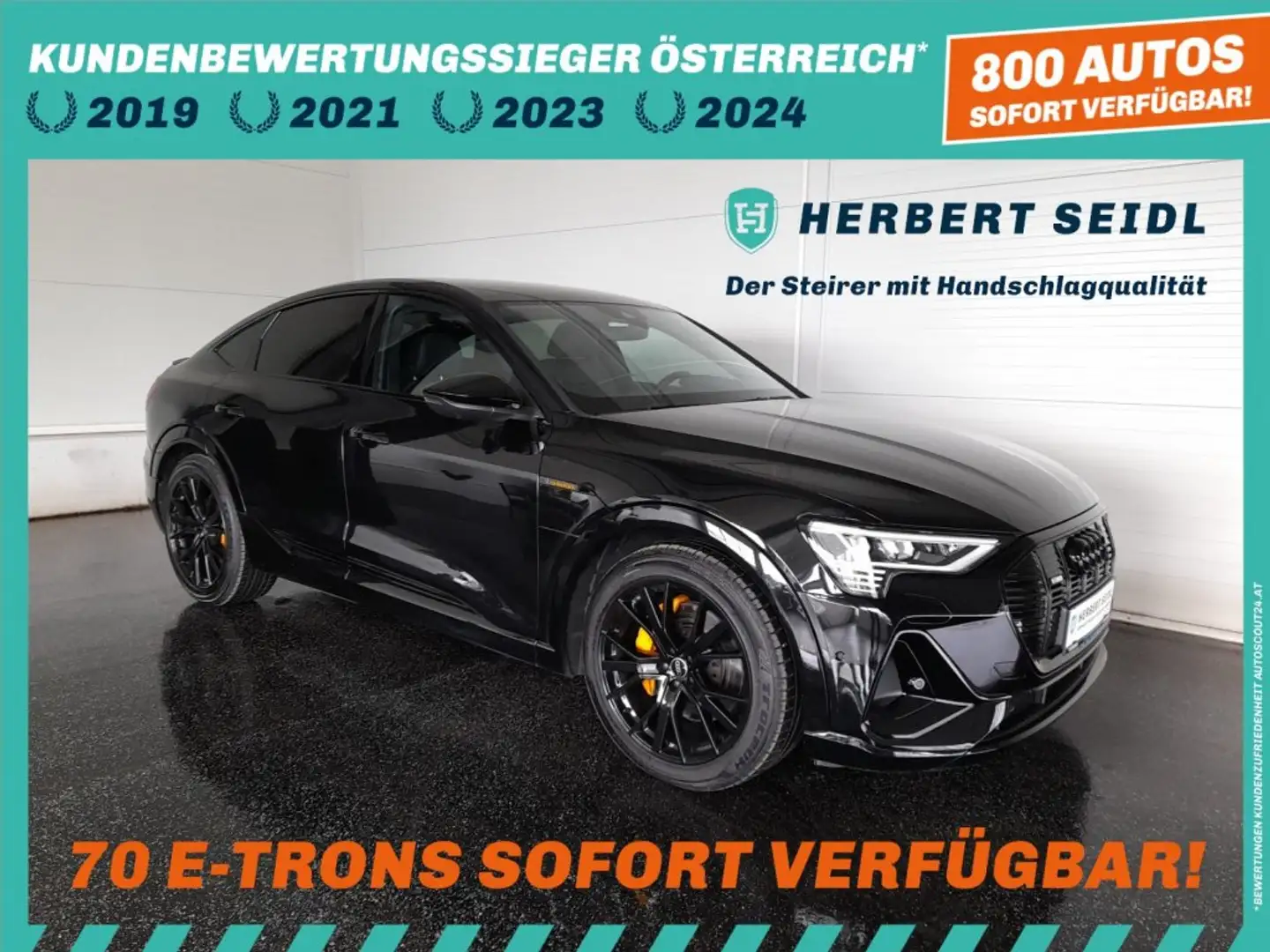 Audi e-tron SB 50 QUATTRO S-LINE BLACK EDITION *NP: € 91.044,- / MATRIX-LED / 21 ZOLL / MEMORY SPORTSITZE / 360° KAMERA / 2.TER LADEZ Schwarz - 1