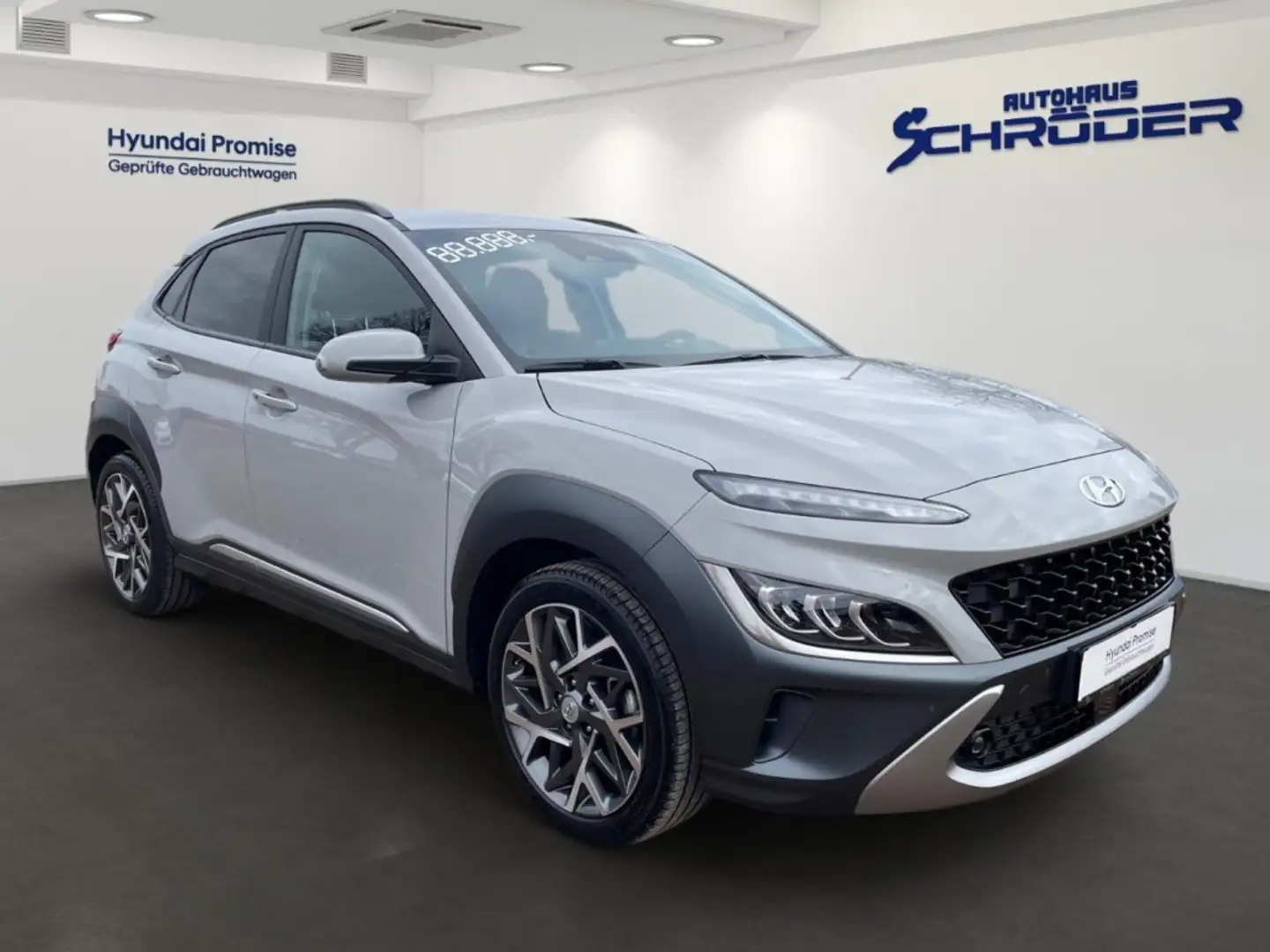 Hyundai KONA 1.6 Hybrid Prime Leder Navi Rückfahrkamera Grau - 2