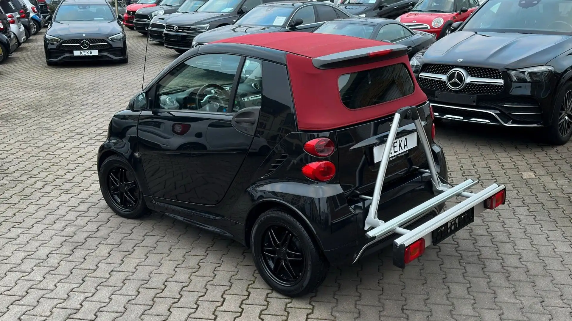 smart forTwo Cabrio TURBO AUT. BRABUS! CARBON! ROTES INT.! Schwarz - 2