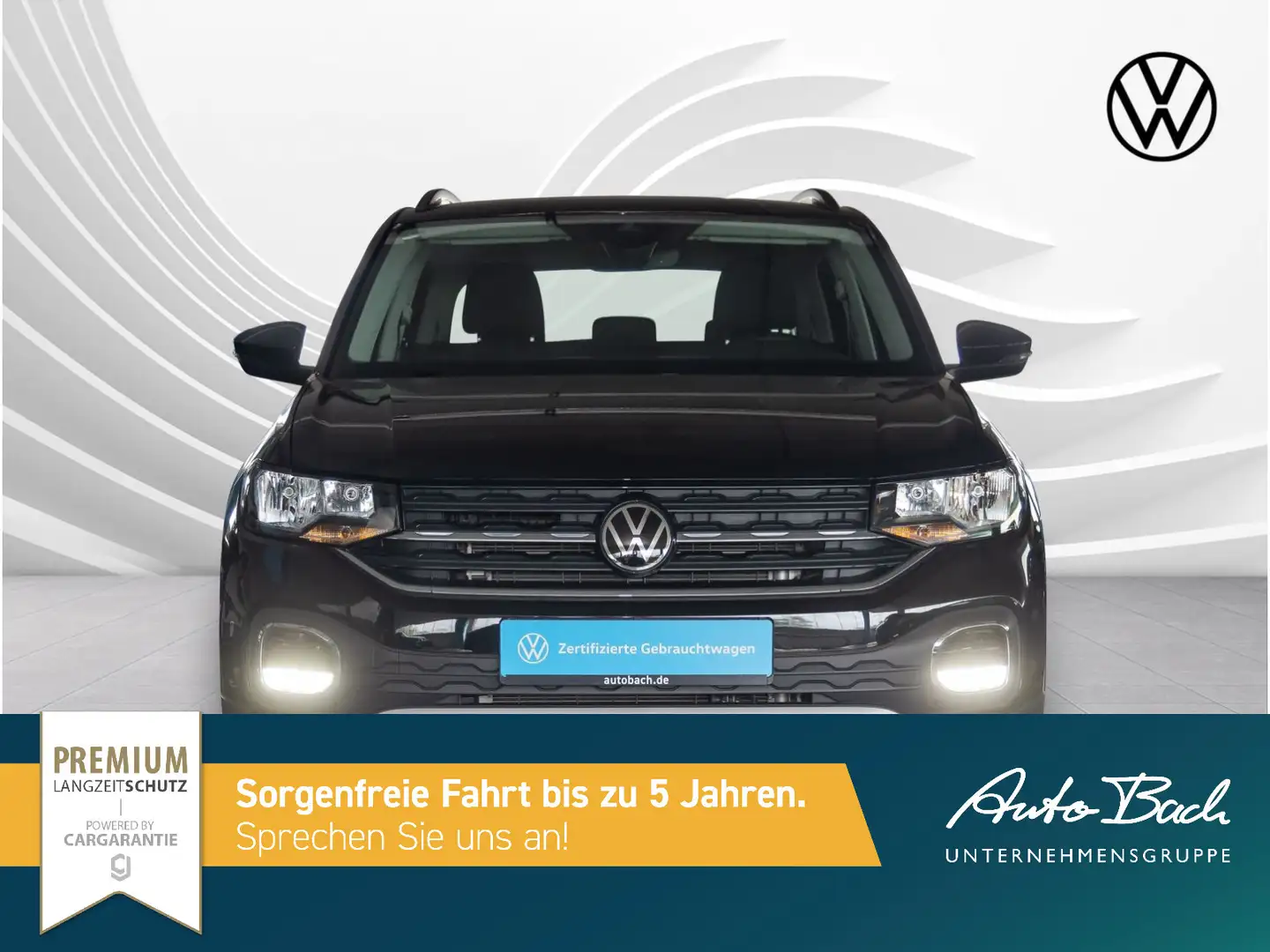 Volkswagen T-Cross 1.0 TSI ACTIVE, Navi, App-Connect, Klima Zwart - 2