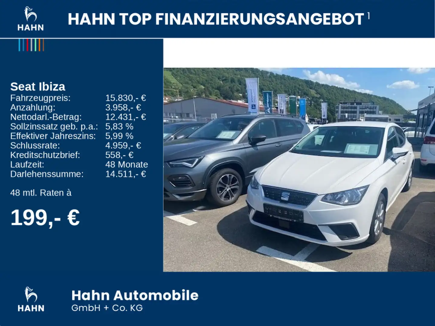 SEAT Ibiza 1.0 TSI DSG Style FullLink PDC Klima Weiß - 2