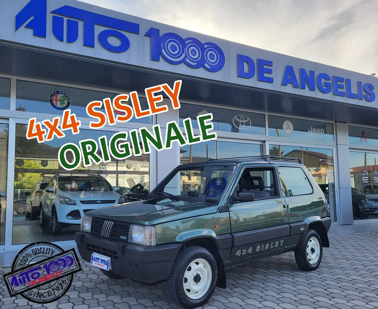 Fiat Panda 4X4 1.0 SISLEY * DOPPIO TETTO APRIBILE *ORIGINALE* Verde - 1