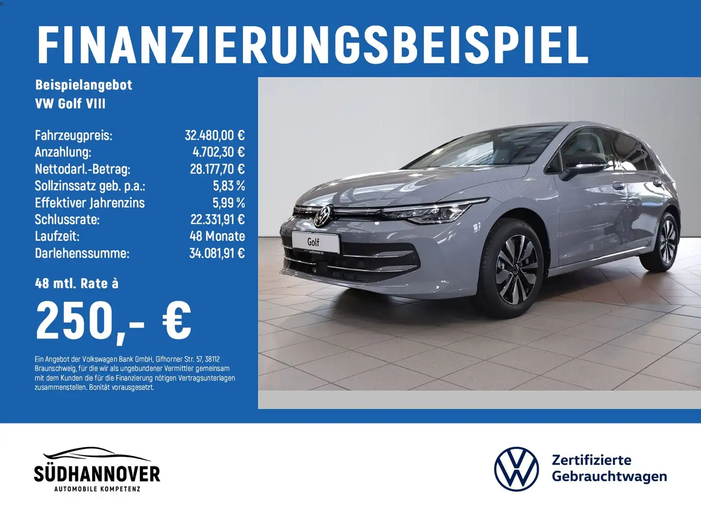 Volkswagen Golf VIII Goal 1.5 eTSI DSG AHK+NAVI+LED+SHZ+PDC Gris - 2