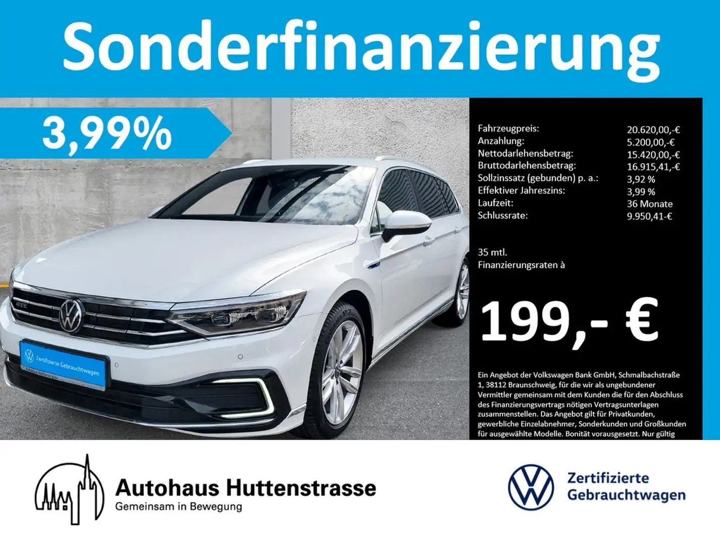 Volkswagen Passat Variant GTE DSG MATRIX STANDHZG AHK Weiß - 1