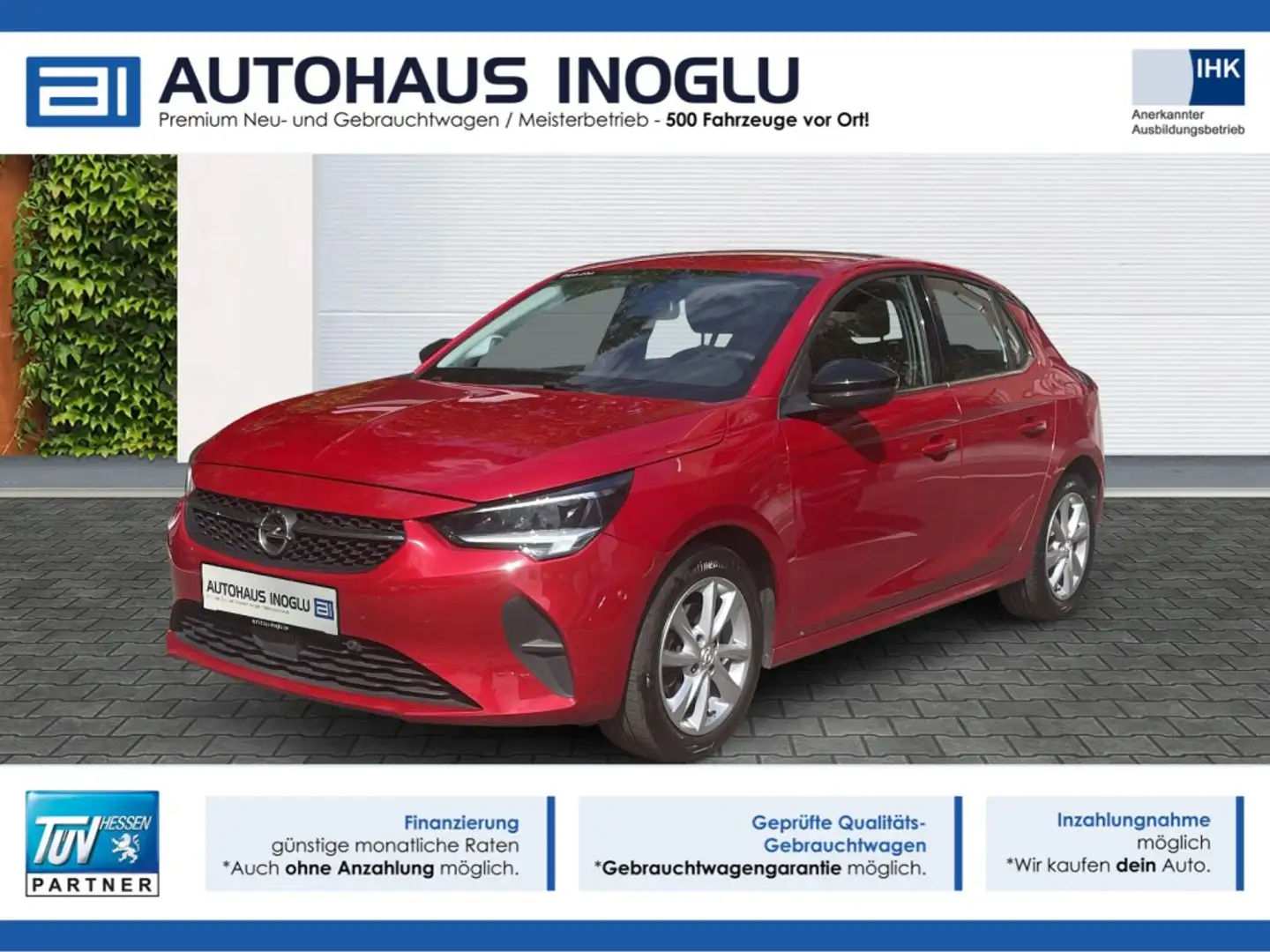 Opel Corsa 1.2 Elegance EAT8 Multimedia+LED+R-Kam+DAB+ Rood - 1