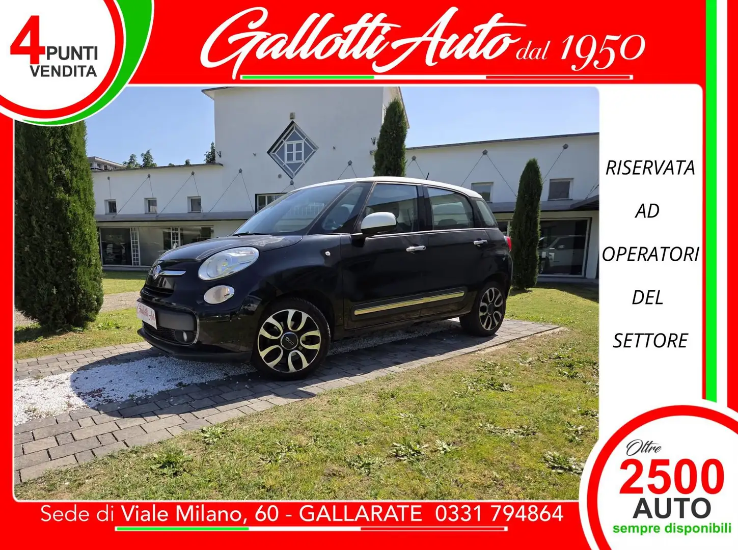 Fiat 500L 1.3 Multijet 85 CV Lounge Nero - 1