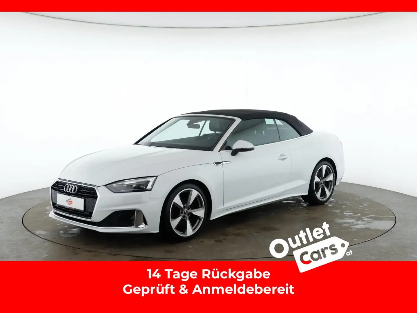 Audi A5 Cabriolet 35 2.0 TDI AHK+LED+NAVI+Virtual+LM Weiß - 1