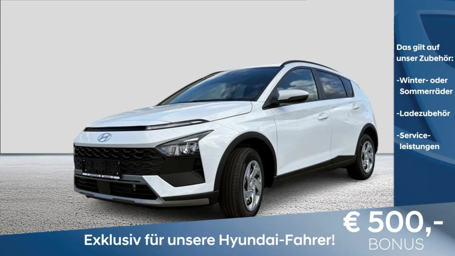 Hyundai BAYON Smart Line 1.0 T-GDI inkl. Smart Line Plus-Paket Weiß - 1