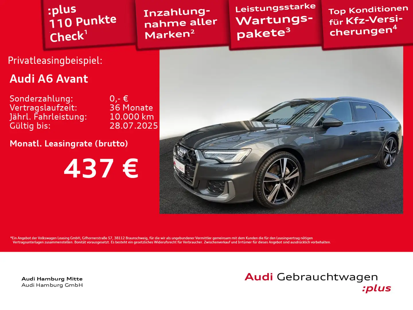 Audi A6 45 TFSI S line S tronic AHK Head-Up Mat Grau - 1